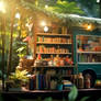 mobile library in the forest