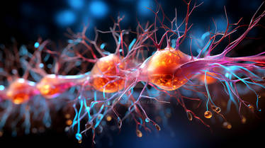3D Illustration of human brain nerve 3
