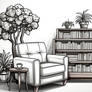 the modern library furniture design interior line