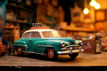 Diorama in a Box Retro Old Car 4