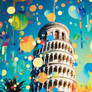 A Pop Art of The Tower of Pisa