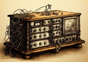 engraving of a old SERVER