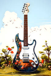 hand drawn and Nature Guitar Classic 3