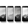 5pcs - high quality mobile mockups black and white