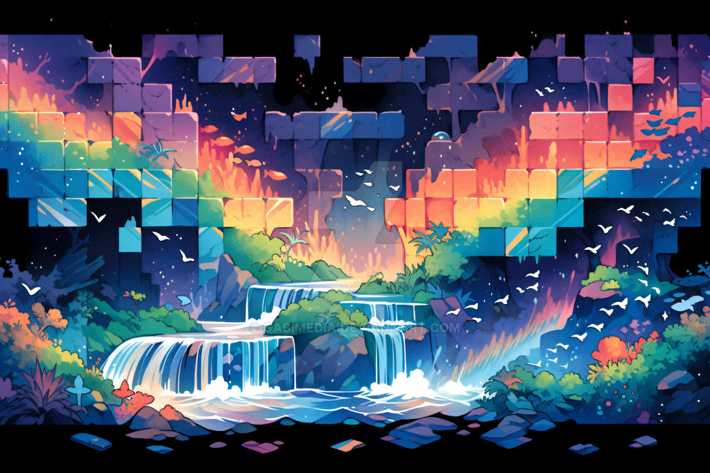 Rainbow Waterfall no 2 by GabiMedia on DeviantArt