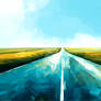 Abstract painting highway (HD Wallpaper)