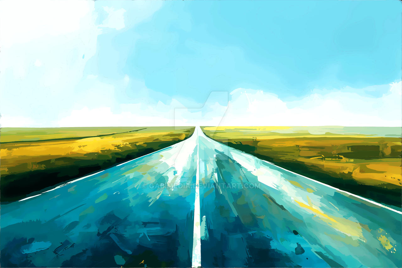 Abstract painting highway (HD Wallpaper) by GabiMedia on DeviantArt