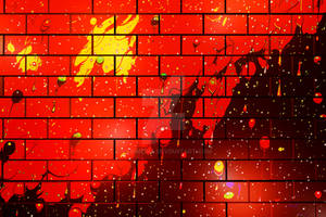 Red bricks with abstract background 2