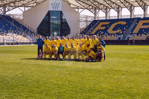 Football game in Ploiesti, Romania