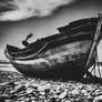Black and White - Abandoned Old Boat