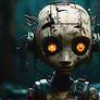 gabimedia Create a black and white robot image ble