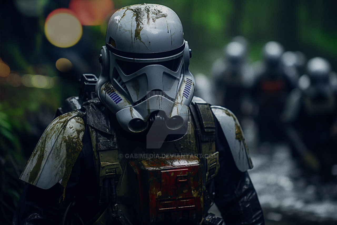 A stormtroopers abandoned in forest by GabiMedia on DeviantArt