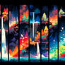 Rainbow Waterfall - Art Inspirations 4K