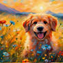 art dog, in nature