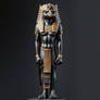 A highly detailed, photorealistic statue of the an