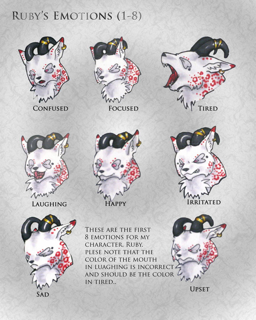 Ruby Emotions Ruby Emotion Chart One by Athena-Unleashed on DeviantArt