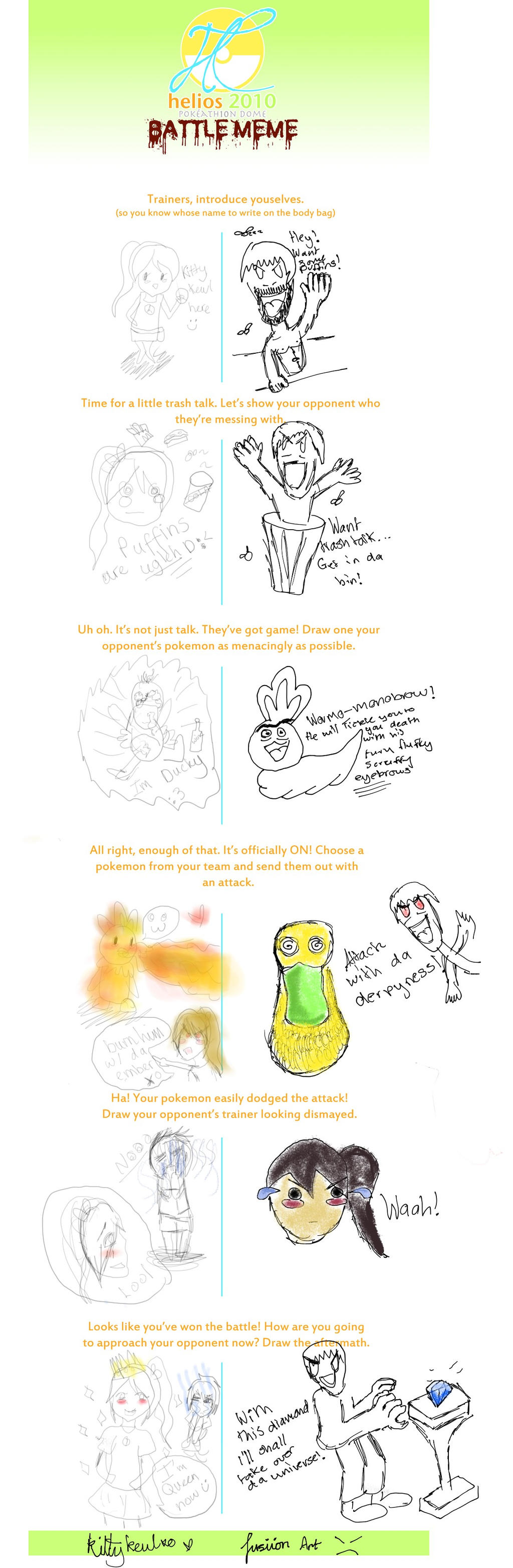 Pokemon Battle Meme w/ KittyKewl by FusiionArt on DeviantArt