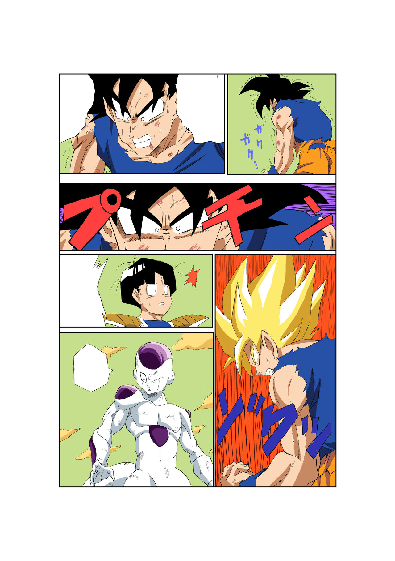 goku goes ssj manga panel by surfdemon02 on DeviantArt