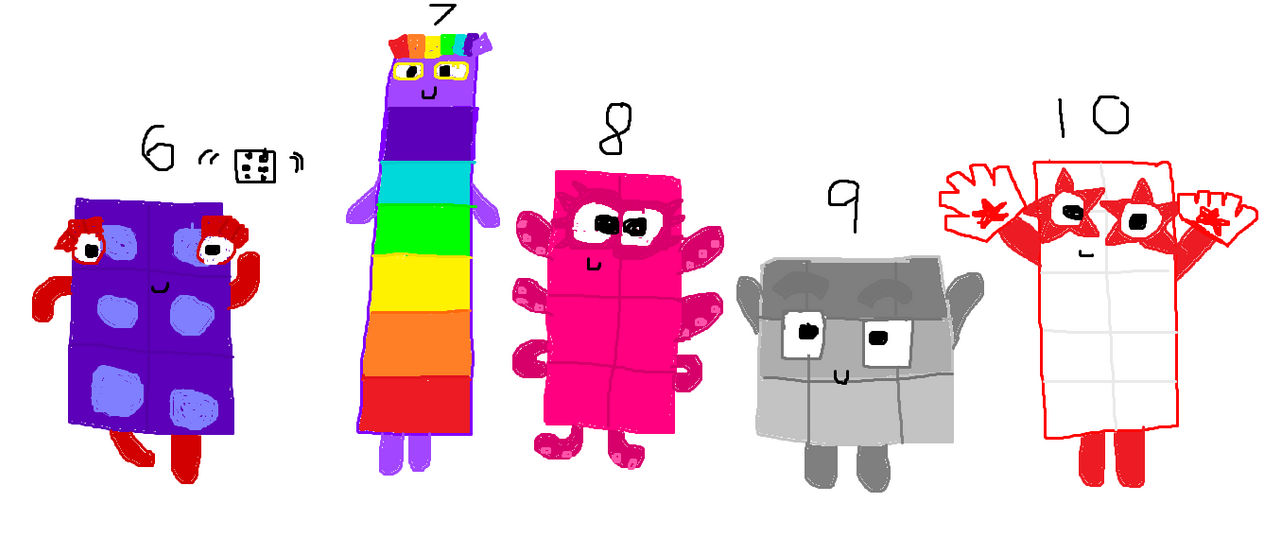 Numberblocks 6-10 by Dabqueengirl on DeviantArt