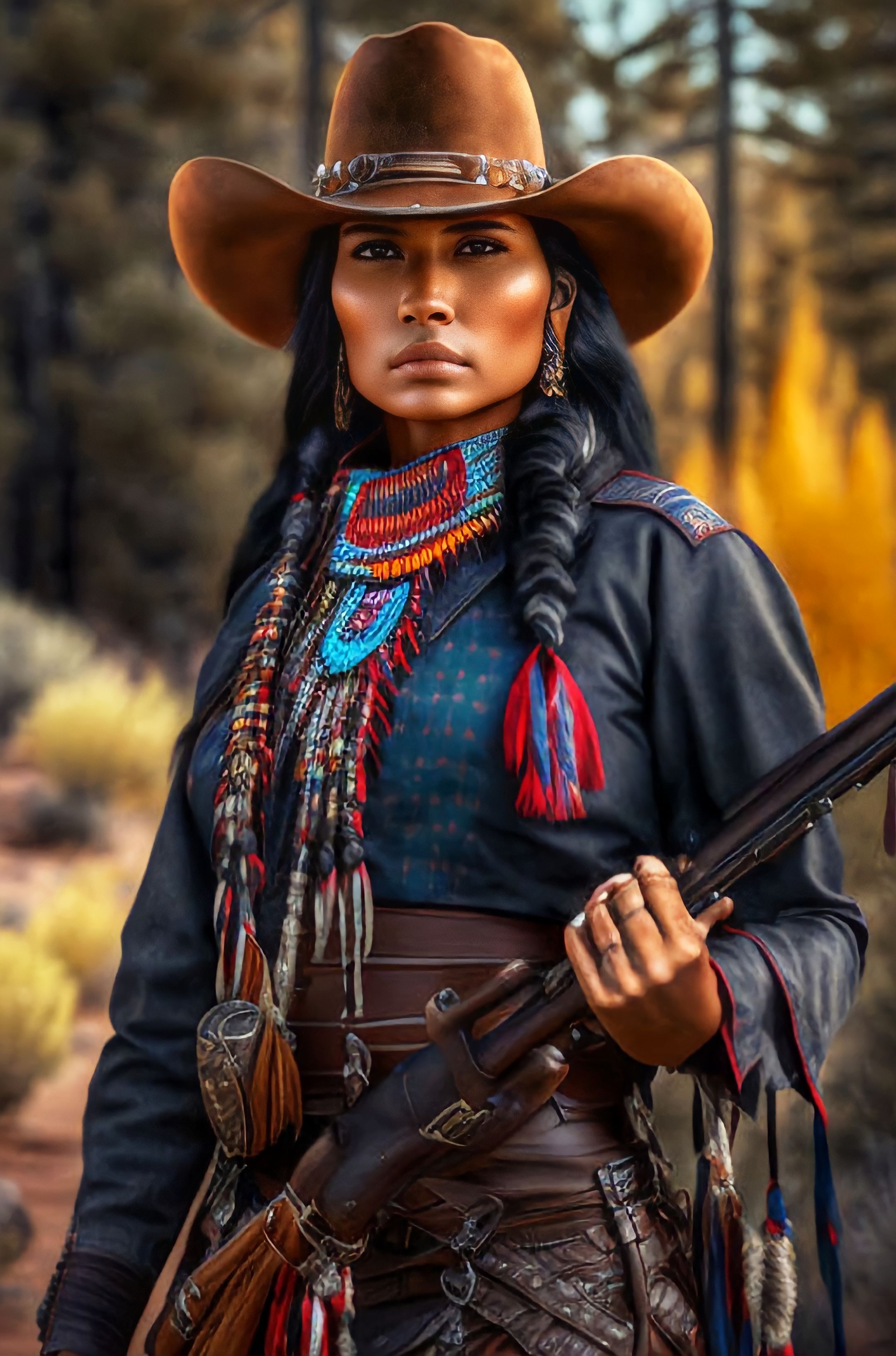 Native American Character Portrait by XaFoxy on DeviantArt