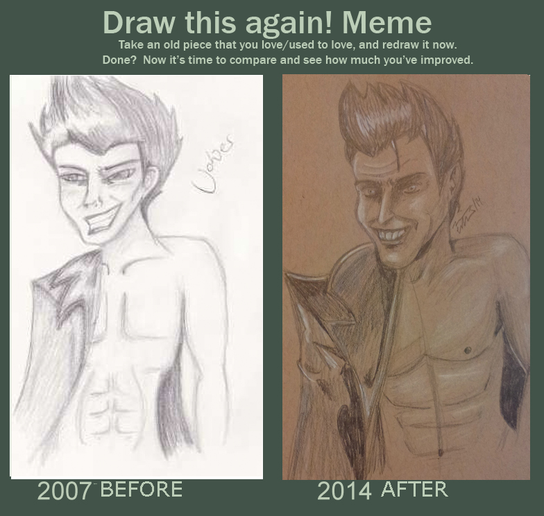 Draw it again meme - Shirtless Joker