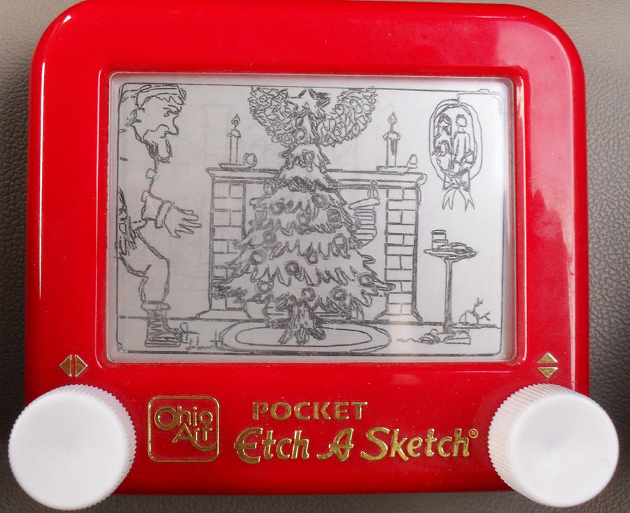 Cheesy Christmas etchasketch