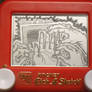 Etch a sketch hand doodles