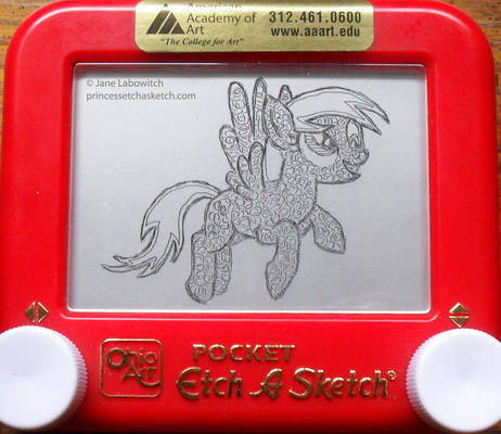 Derpy Hooves etch a sketch