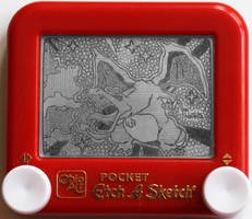 Charizard etch a sketch