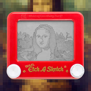 Mona Lisa etch a sketch