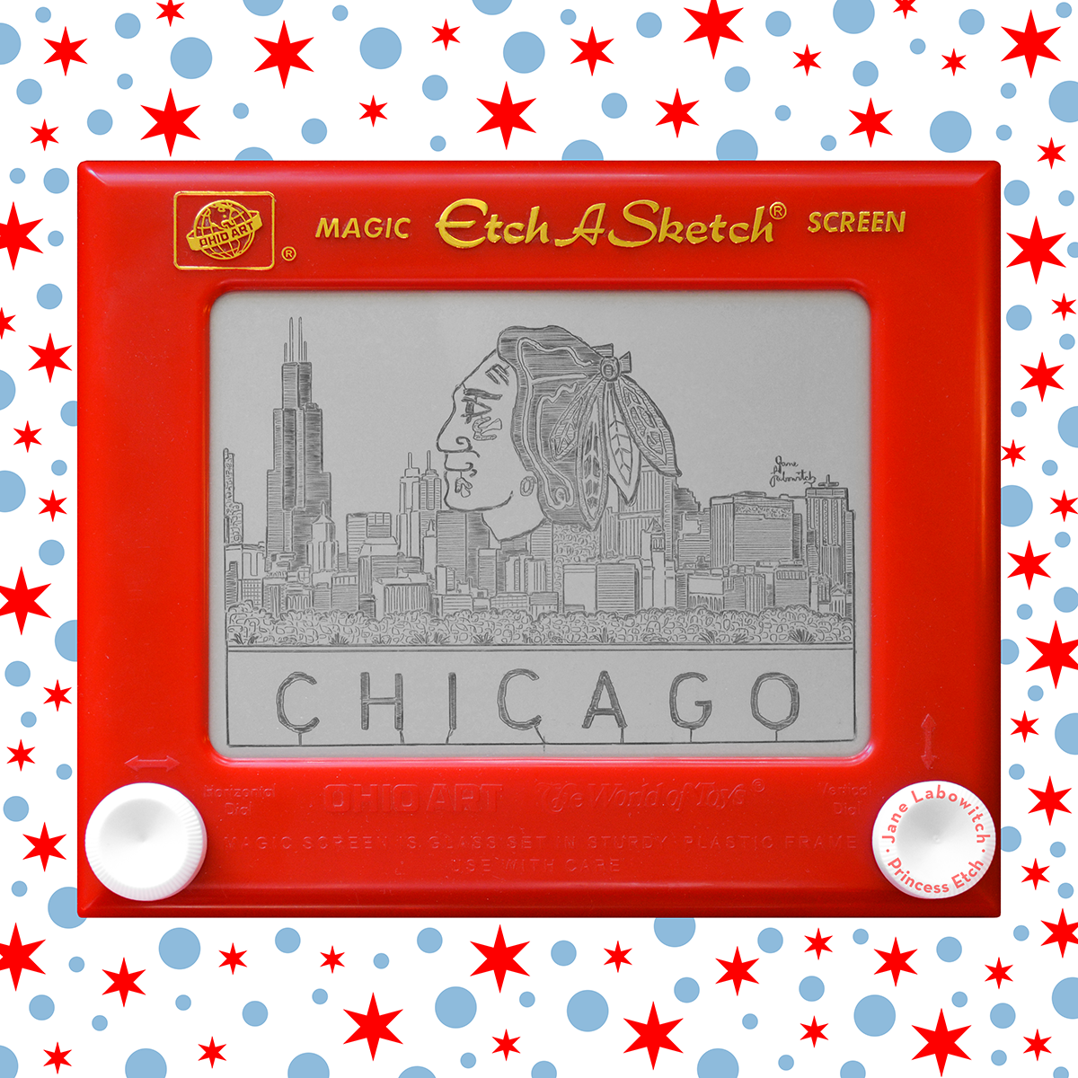 Chicago Blackhawks Etch A Sketch