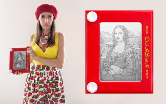Me and my Mona Lisa Etch A Sketch