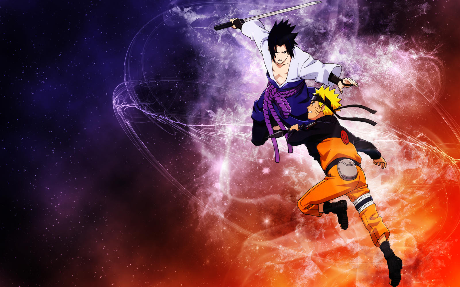 Naruto And Sasuke Wallpaper By Sanaia Art On Deviantart