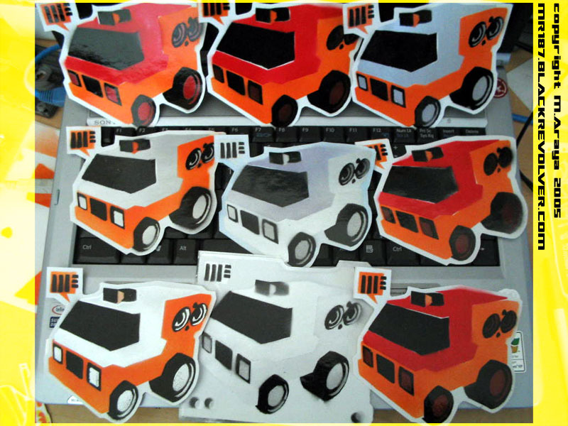 stencil work - Popsicle Truck