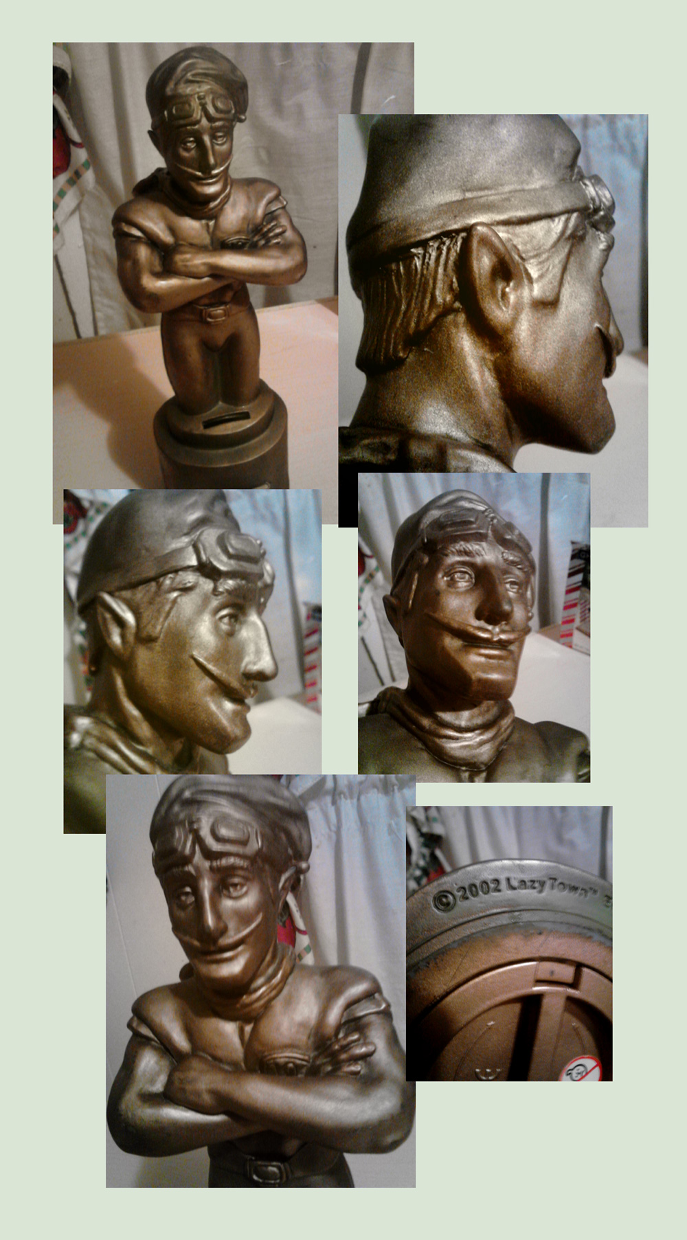 2002 Sportacus piggy bank w/ elf ears by Shinjuchan