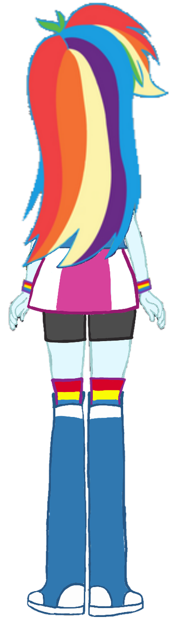 Rainbow Dash Back View (EQUESTRIA GIRLS) by backviewer2160 on DeviantArt