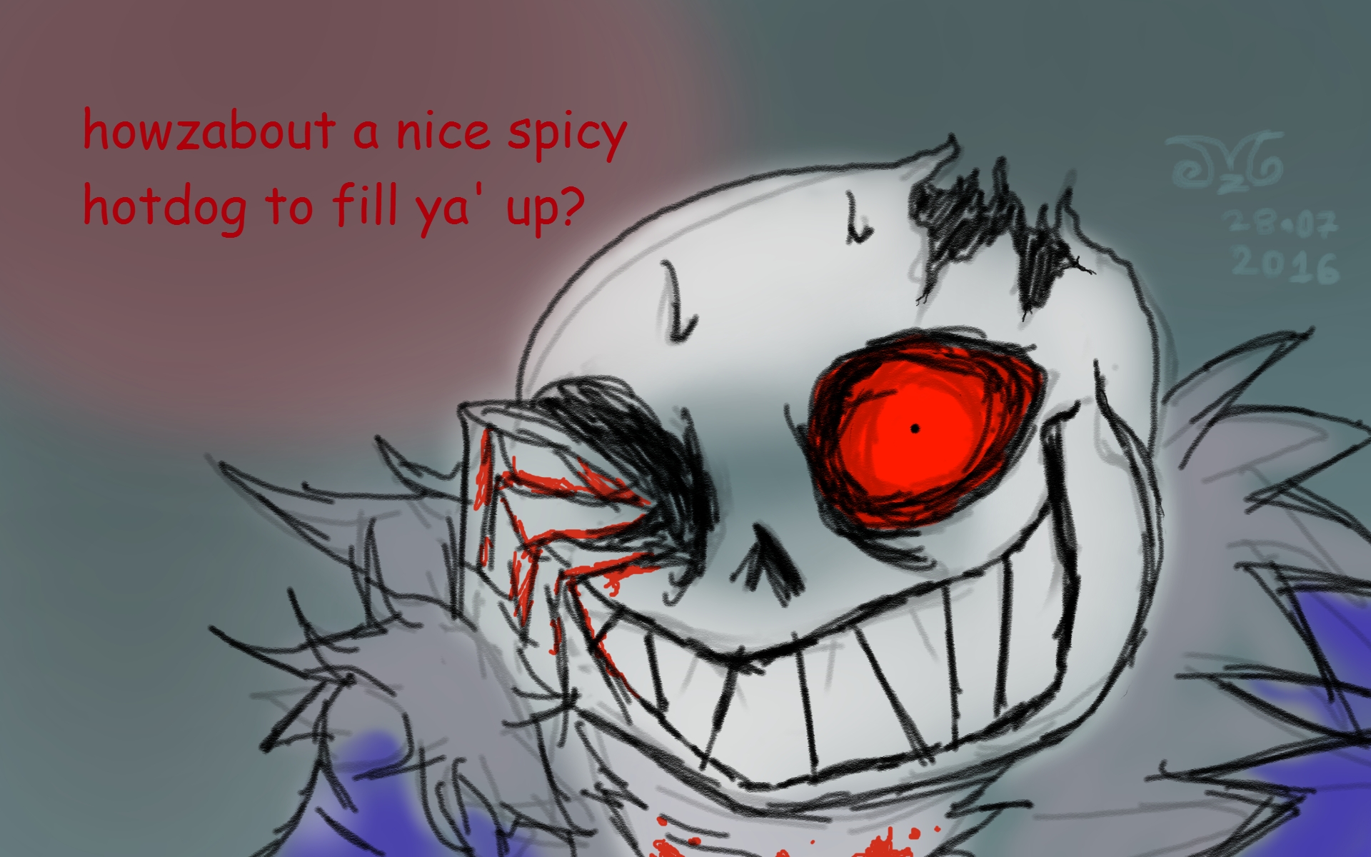 Horror!Sans - By @zixy on Itaku