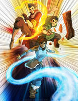 Korra, Mako, and Bolin