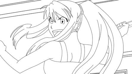 Winry Rockbell - Lineart