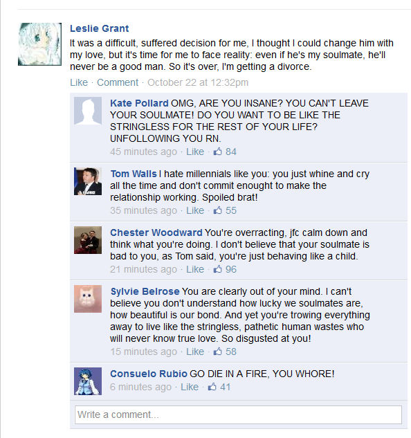 Fake Facebook Status eng by Hotaru-Tomoe78 on DeviantArt