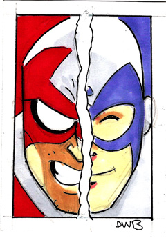 HAWK and DOVE Sketchcard