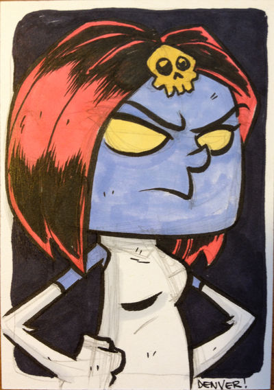 MYSTIQUE sketchcard sized color commission