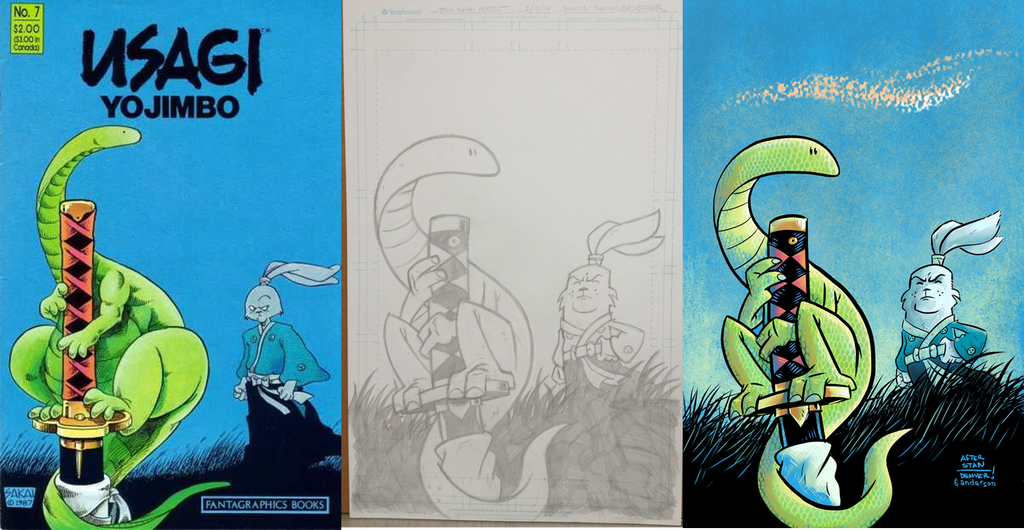 Usagi Yojimbo #7 side-by-side comparison by thecheckeredman
