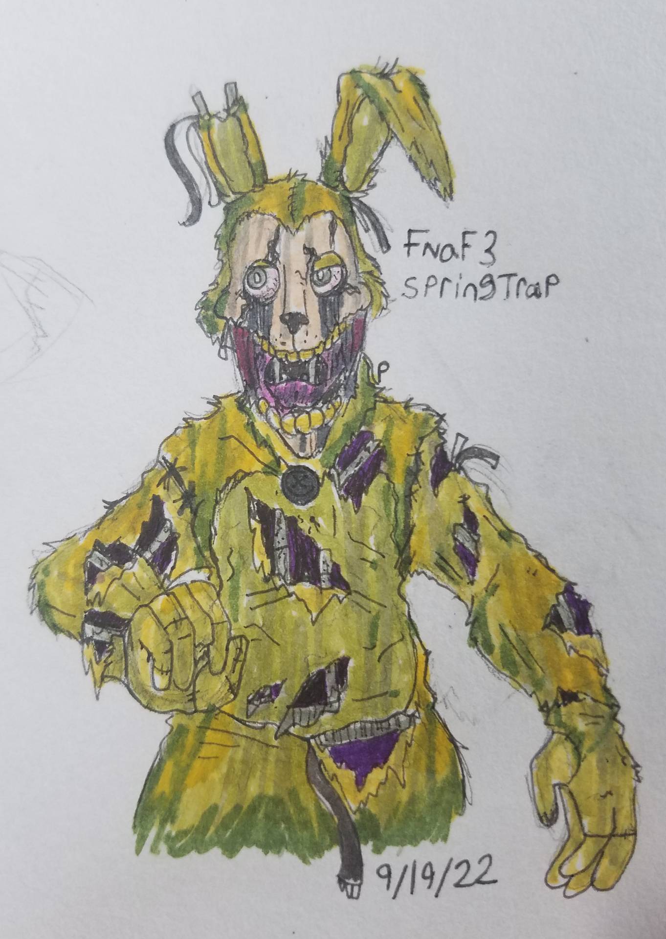 Fnaf Three Springtrap Fnaf 3 Springtrap by pandoraArti on DeviantArt