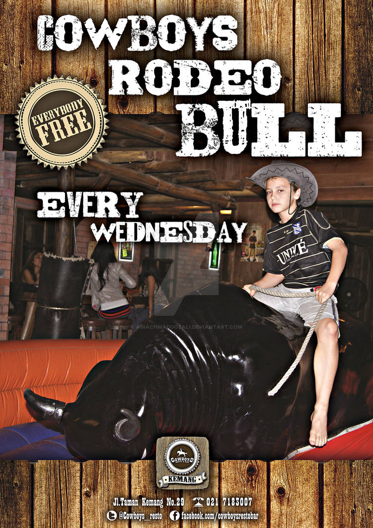 COWBOYS RODEO BULL POSTER by AgiAchmadGozali on DeviantArt