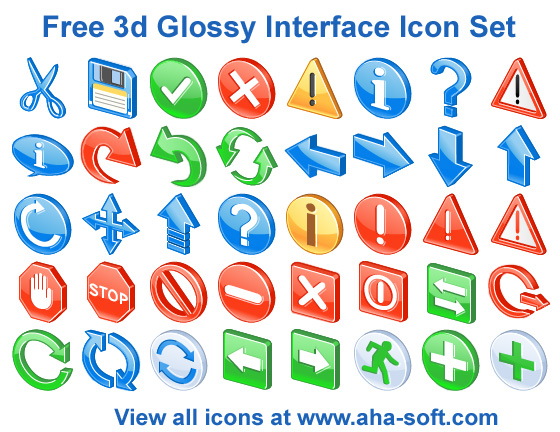 Free 3d Glossy Icons