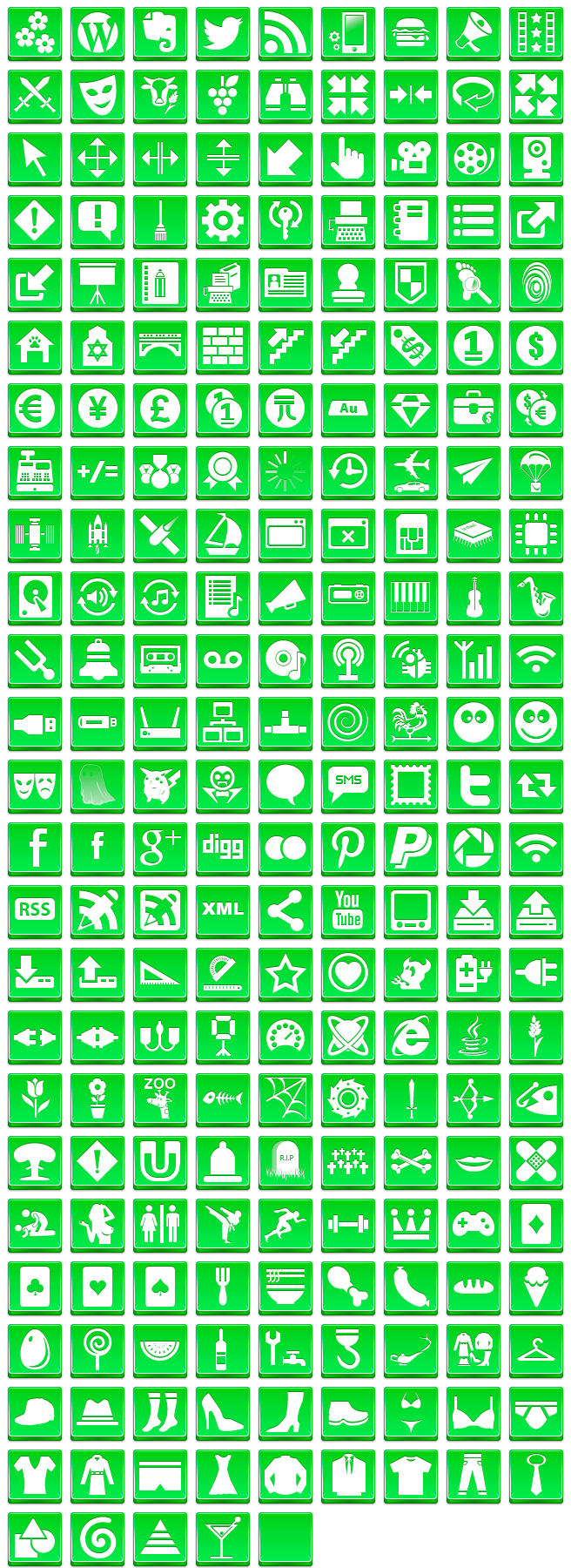 Free Green Button Icons