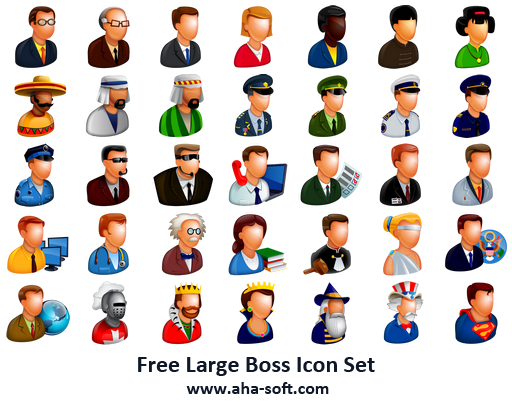 Free Large Boss Icon Set by aha-soft-icons on DeviantArt
