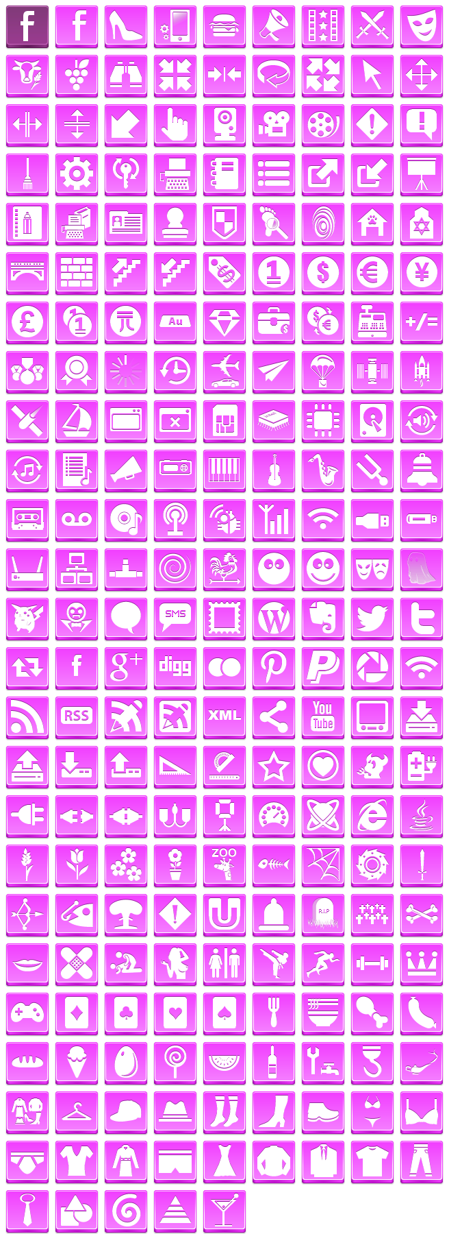 Free Pink Button Icons