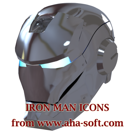 Silver Iron Man Mask Icon